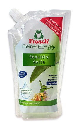 FROSCH-Детское жидкое мыло Frosch Kids Sensitive Soap дой-пак 500 мл-4001499115998-