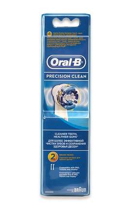 ORAL B-Змінні насадки для електричної зубної щітки Oral-B Precision Clean 2 шт-4210201746324-