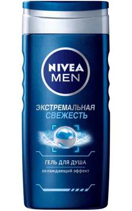 NIVEA-Гель для душа мужской Nivea Men 2 в 1 Экстремальная свежесть с охлаждающим эффектом 250 мл-4005808196531-