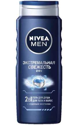 NIVEA-Гель для душа Nivea Men 2 в 1 Экстремальная свежесть 500 мл-4005900845993-