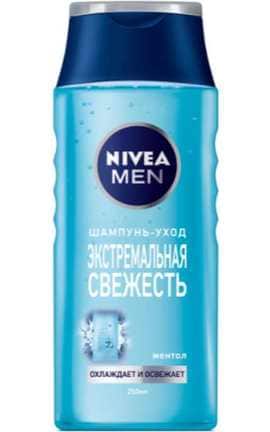 NIVEA-Шампунь для волос мужской Nivea Men Экстремальная свежесть с ментолом 250 мл-4005808814084-