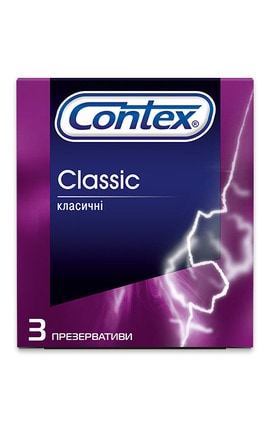 CONTEX-Презервативы латексные с силиконовой смазкой Contex Classic 3 шт-5060040300145-