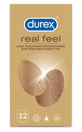 DUREX-Презервативы латексные Durex Real Feel Со смазкой 12 шт-5052197026719-
