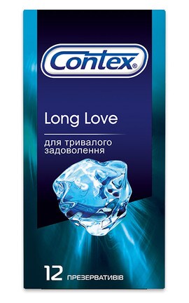 CONTEX-Презервативы латексные Contex Long Love С силиконовой смазкой и анестетиком 12 шт-5060040302545-