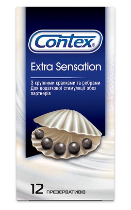 CONTEX-Презервативы латексные Contex Extra Sensation с силиконовой смазкой 12 шт-5052197051506-