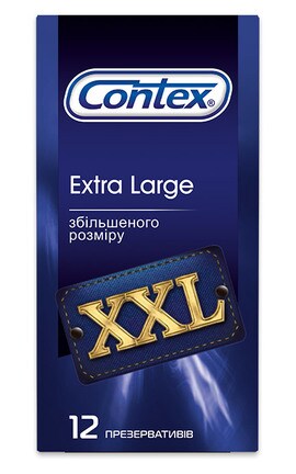 CONTEX-Презервативы латексные с силиконовой смазкой Contex Extra Large Увеличенного размера 12 шт-5060040302231-