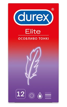 DUREX-Презервативы латексные Durex Elite Тонкие с дополнительной смазкой 12 шт-5010232954229-