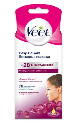 VEET-Восковые полоски для эпиляции лица Veet 20 шт-4680012390915-