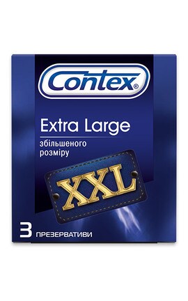 CONTEX-Презервативи Contex Extra Large 3 шт-5060040300077-