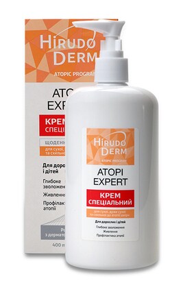 HIRUDO DERM-Крем для обличчя Hirudo Derm Atopic Program дуже сухої і схильної до атопії 400 мл-4820160038134-
