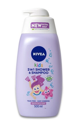 NIVEA-Гель для душа детский Nivea 2в1 для девочек 500 мл-5900017071756-