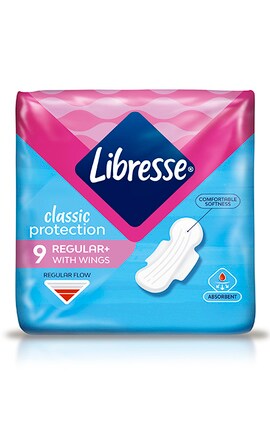 LIBRESSE-Прокладки жіночі гігієнічні Libresse Classic protection regular 9 шт-7322541233390-