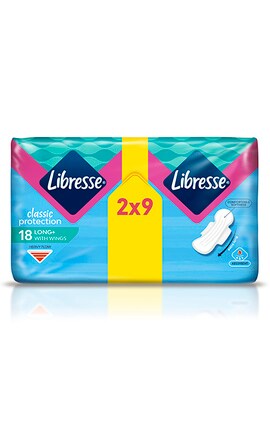 LIBRESSE-Прокладки жіночі гігієнічні Libresse Classic Рrotection Long 18 шт-7322540063608-