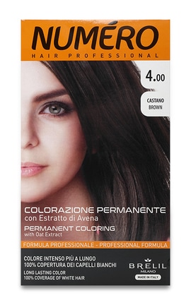 NUMERO-Фарба для волосся Numero Hair Professional відтінок 4.00 Кастано коричневий 1 шт-8011935081240-
