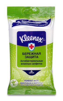 KLEENEX-Салфетки антибактериальные 10 шт-5029053541259-