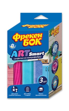 ФРЕКЕН БОК-Набір серветок з мікрофібри Фрекен Бок ART 3 шт-4823071644838-