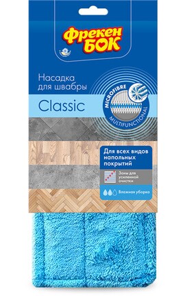 ФРЕКЕН БОК-Насадка для швабры из микрофибры Фрекен Бок Classic 1 шт.-4823071646054-