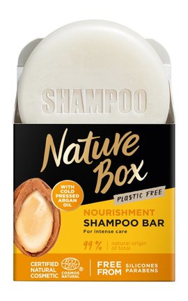 NATURE BOX-Твердый шампунь для волос Nature Box для питания с аргановым маслом холодного отжима 85 г-90443718-