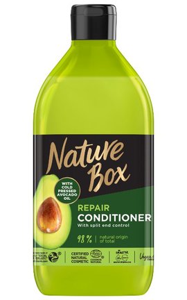 NATURE BOX-Бальзам для волосся Nature Box для відновлення волосся та проти посічених кінчиків з олією авокадо холодного віджиму 385 мл-9000101216134-