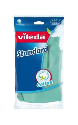 VILEDA-Перчатки хозяйственные Vileda Standard размер S 1 шт-4003790102042-