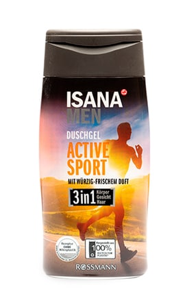 ISANA MEN-Гель для душа мужской Isana Men Sport 3 в 1 300 мл.-4305615614175