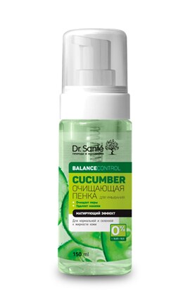 DR SANTE НЕЖНЫЙ ШЕЛК-Пінка для вмивання Dr Sante Cucumber 150 мл-4823015910913-