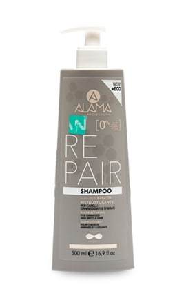 ALAMA-Шампунь для волос Alama Professional Repair С кератином Для поврежденных волос 500 мл-8008277188157-