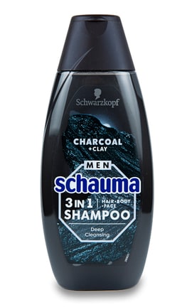 SCHAUMA-Шампунь мужской Schauma 3 в 1 уголь и вулканическая глина 400 мл-9000101284690-