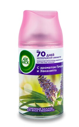 AIR WICK-Освіжувач повітря автоматичний Air Wick Пачулі та Евкаліпт 250 мл-4640018991165-