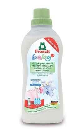 FROSCH-Концентрированный ополаскиватель Frosch Baby для детского белья 750 мл-4009175924094-