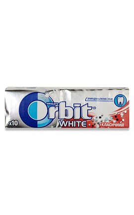 ORBIT-Жувальна гумка Orbit White Класичний з ароматом м’яти 14г-4009900363488-