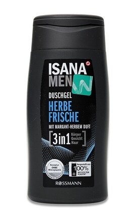 ISANA MEN-Чоловічий гель для душу Isana Herbe Fresh 3 in 1 300 мл-4305615407623-