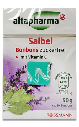 ALTAPHARMA-Леденцы с шалфеем Altapharma 50 г-4305615615660-