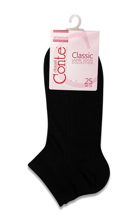 CONTE-Шкарпетки жіночі Conte Classic pозмір 25 Чорні 1 шт-4810226038222-