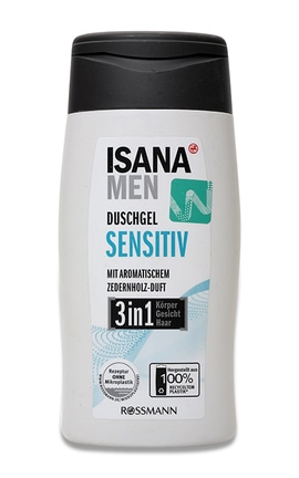 ISANA MEN-Чоловічий гель для душу для чутливої шкіри Isana Sensitive Gel 3 in 1 300 мл-4305615407609-