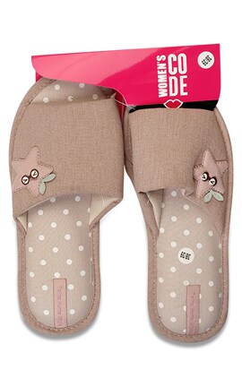 WOMEN'S CODE-Тапочки домашние женские Women`s Code HS-VL Pink star размер 38-39 1 шт-4820182023644-