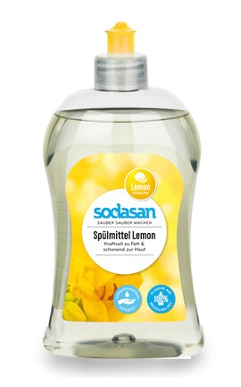 SODASAN-Средство концентрат для мытья посуды Sodasan Лимон органический жидкий 500 мл-4019886000239-