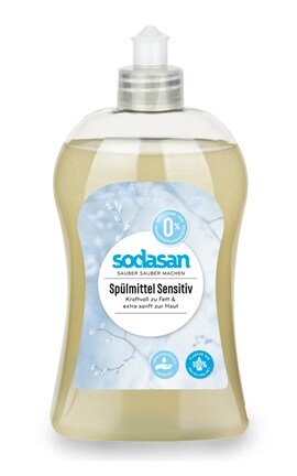 SODASAN-Средство-концентрат для мытья посуды органическое жидкое для чувствительной кожи Sodasan Sensitive 500 мл-4019886023566-