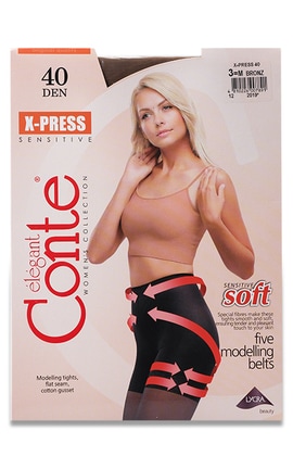 CONTE-Колготки женские Conte X-press 40 den цвет Bronz 1 шт-4810226007891-
