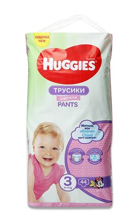 HUGGIES-Підгузки-трусики дитячі Huggies Pants для дівчат 3 розмір 6-11 кг 44 шт-5029053564234-