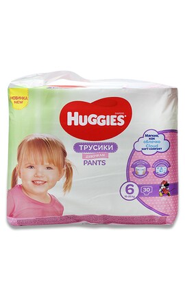 HUGGIES-Подгузники-трусики гигиенические Huggies Pants размер 6 для девочек 15-25 кг 30 шт-5029053564296-