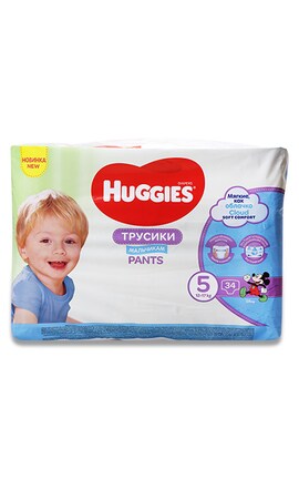 HUGGIES-Подгузники-трусики детские Huggies Pants для мальчиков 5 размер 13-17 кг 34 шт-5029053564289-