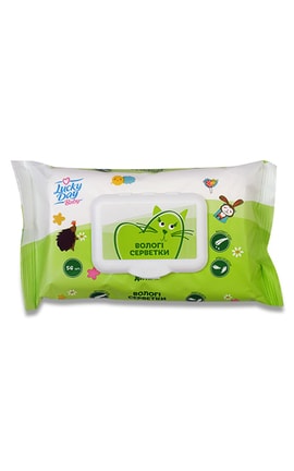 LUCKY DAY BABY- Вологі серветки дитячі Lucky Day Baby 56 шт-5900095031574-