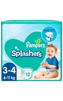PAMPERS-Трусики для плавання дитячі Pampers Splashers розмір 3-4 6-11 кг 12 шт-8001090698346-