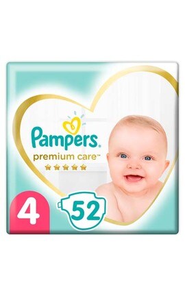 PAMPERS-Подгузники детские Pampers Premium Care размер 4 Maxi 9-14 кг 52 шт-4015400278818-