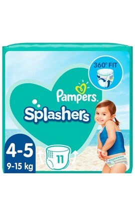 PAMPERS-Трусики для плавання дитячі Pampers Splashers розмір 4-5 9-15 кг 11 шт-8001090698384-