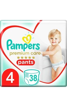 PAMPERS-Подгузники-трусики детские Pampers Premium Care Pants 4 Maxi 9-15 кг 38 шт-8001090759832-