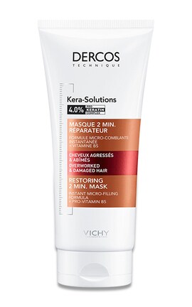 VICHY-Маска для волос восстанавливающая Vichy Dercos с комплексом Про-Кератин Для реконструкции поврежденных волос 200 мл-3337875673914-