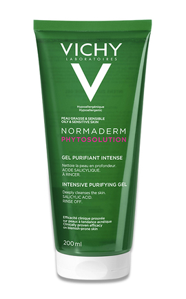 VICHY-Гель глубокой очистки для умывания Vichy Normaderm Phytosolution Gel Purifiant Intense Peaux Grasses 200 мл-3337875663076-