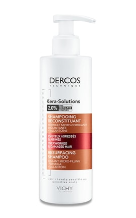 VICHY-Шампунь для волос Vichy Dercos Kera-Solutions Pro-Keratin Complex Для реконструкции поврежденных волос 250 мл-3337875673907-